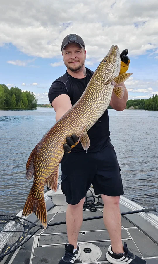 Jättihauki opastetulla kalastusretkellä Saimaalla – Kalastusta Suomessa.